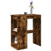 VidaXL Bar Table with Shelves Smoked Oak Engineered Wood, Pub Table, High Table, Bar Stool Table, Table 854341