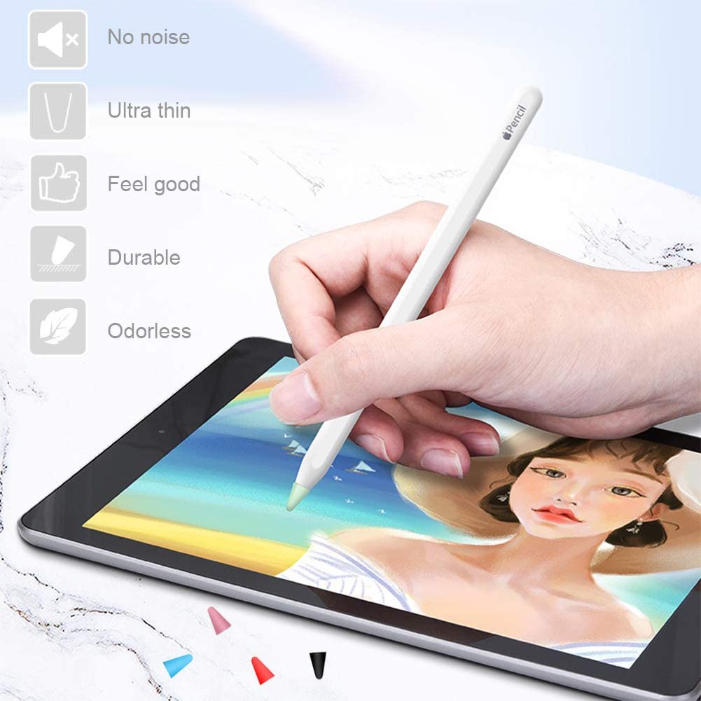 10/50 шт. Наконечник-колпачок для Apple Pencil 2-го и 1-го поколений, бесшумный силиконовый чехол-наконечник для стилуса с сенсорным экраном
