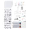 Heat Shrink Sheet Set Complete Shrink Plastic Sheet Kit with Colored Pencils for Key Chains Jewelry Toys Making Gift
