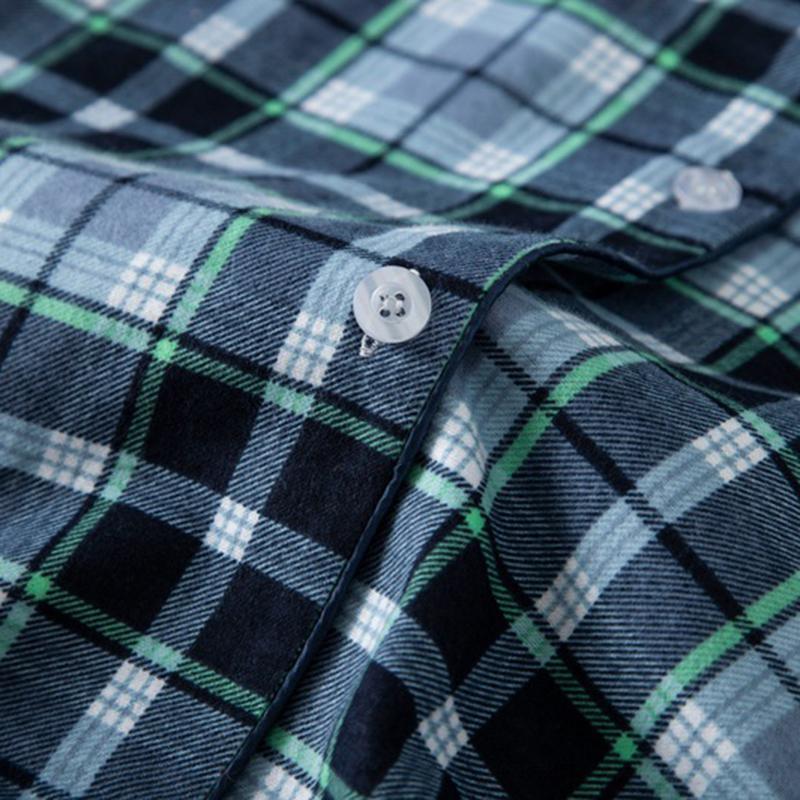 Женская ночная рубашка, классическая клетчатая ночная рубашка на пуговицах, хлопковая ночная рубашка с длинными рукавами, пижамный топ, одежда для сна с воротником-бойфрендом