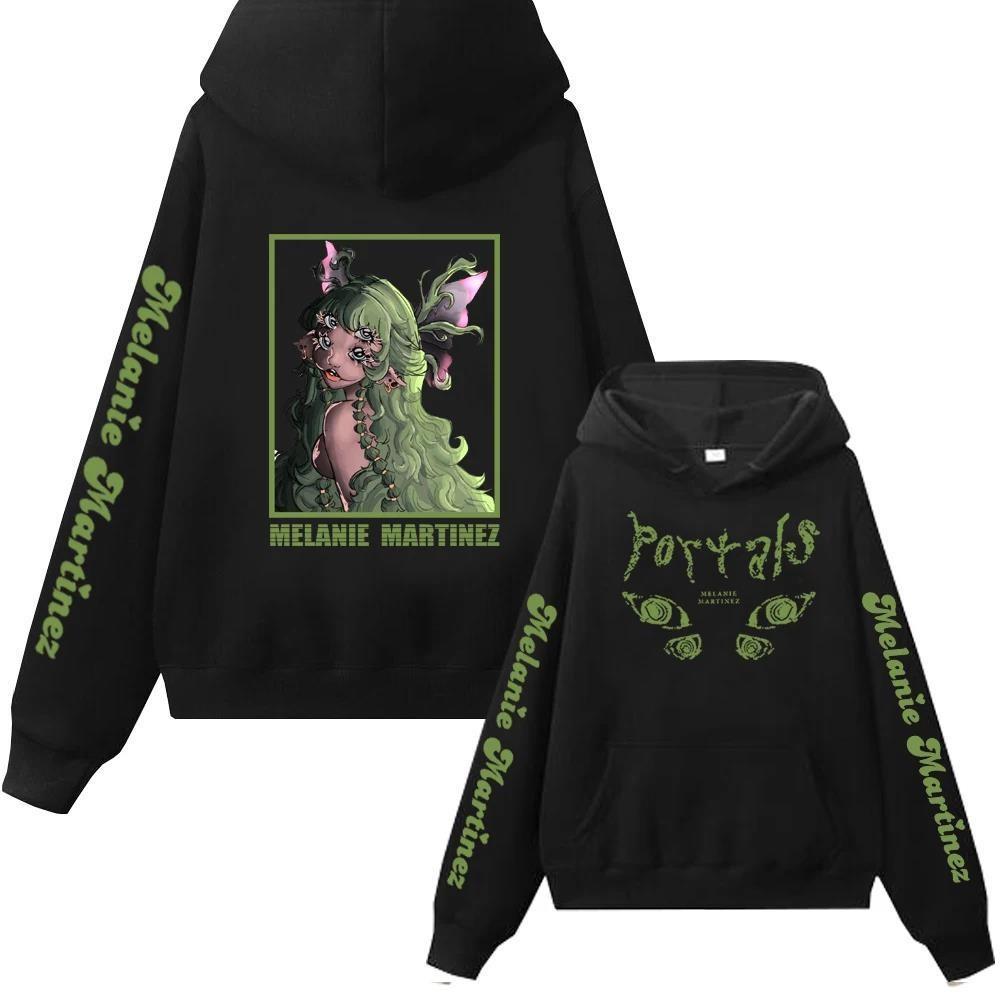 Новые Худи с принтом Melanie Martinez Portals Tour Модные Толстовки Принт Хип-Хоп Повседневные Унисекс Осень Зима Флисовые Топы Мужские