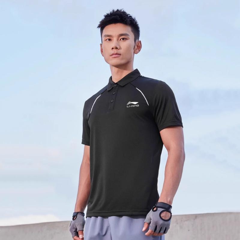 Li Ning Коллекция Sports Life Рубашка-поло Мужская Черная YPLU043-2