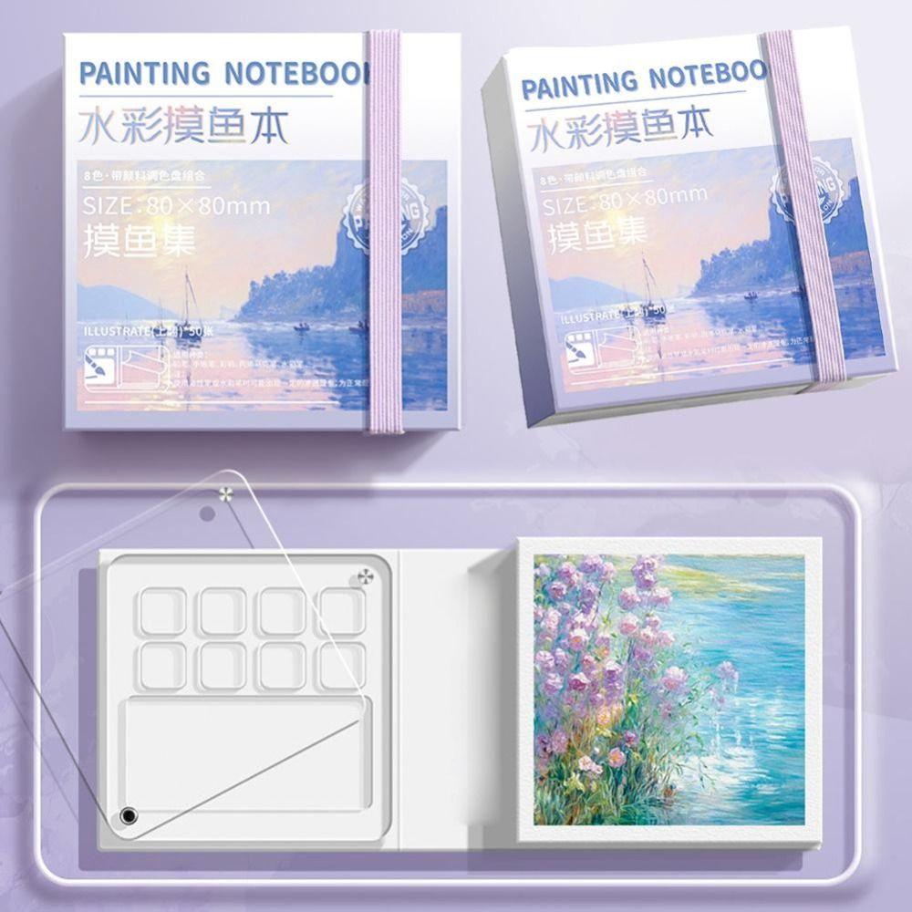 Mini Watercolor Paint Palette Set Acrylic Travel Painting Tray Kit Empty Paint Box Travel