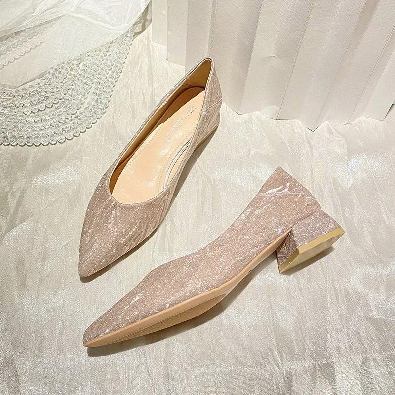 Женские летние туфли-лодочки, туфли с острым носком, женская обувь большого размера с мягкой подошвой, Zapatillas Mujer