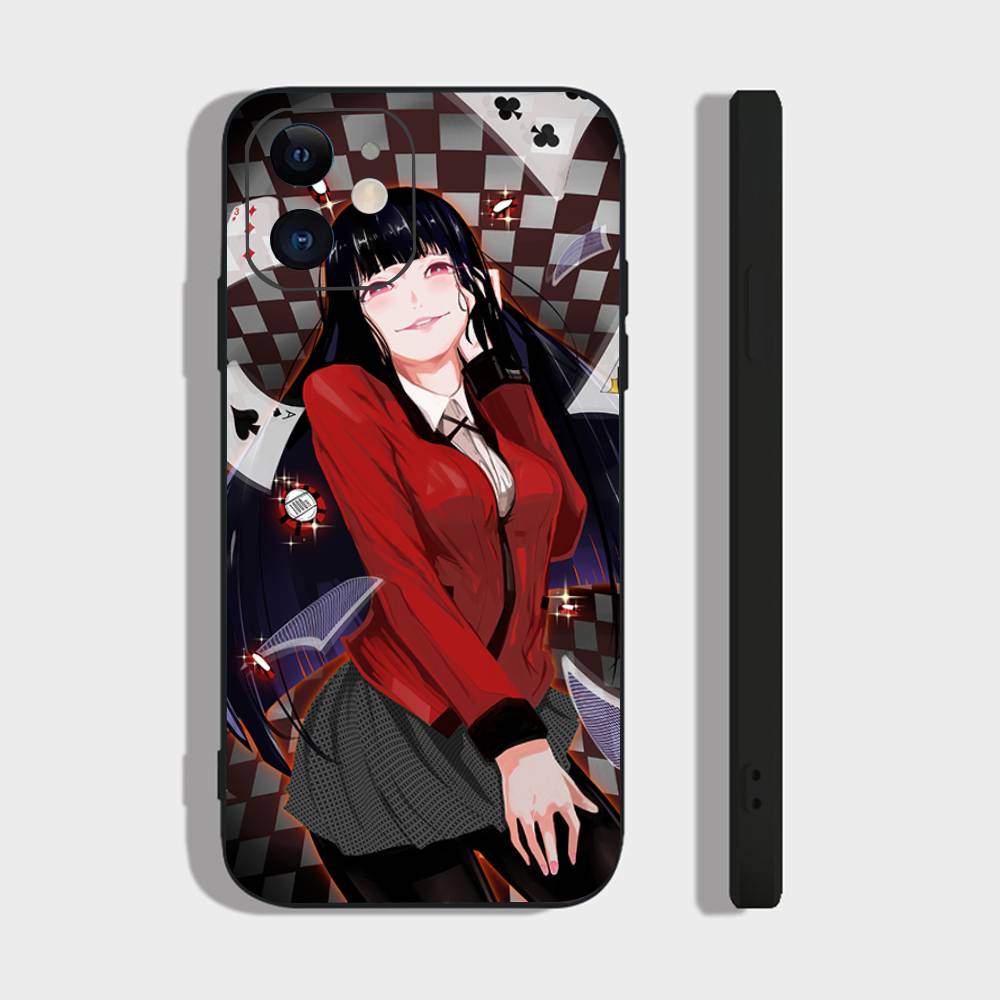 Чехол для телефона K-Kakegurui из аниме для IPhone 17 Air 16 15 14 13 Pro Max 11 12 Черный Силиконовый Чехол
