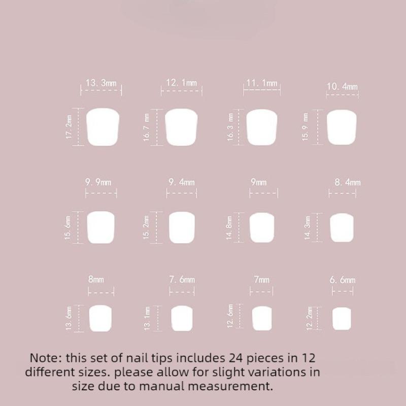 24pcs Wearable Nails Classic Fashion Gradient Nail Art Advanced Art Wearable Nail Beauty and Health Products
