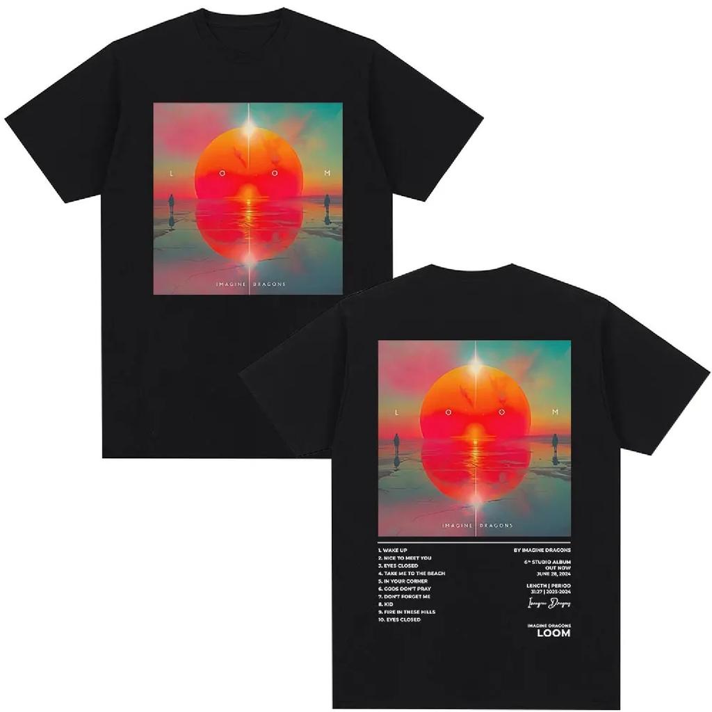 Imagine Dragons Band Loom World Tour 2025 T Shirt Men's Women Clothing Fashion Hip Hop T-shirt Casual Cotton Oversized T-shirts