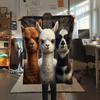 1PC Three animals Print Flannel Blanket, High quality Comfortable for All Seasons, Home Decor, Warmth and Comfort