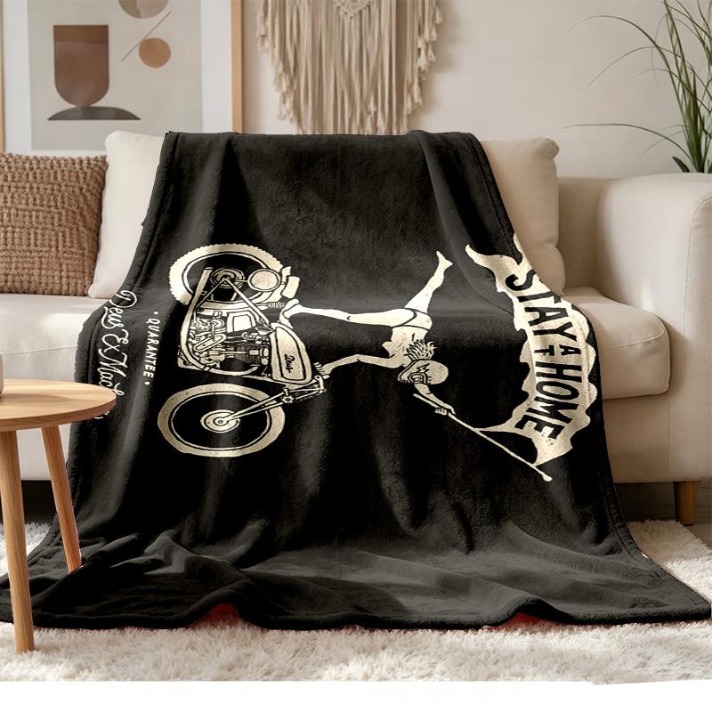 Deus Ex Machina Brand Soft and comfortable flannel Suitable for sofas living rooms outdoor camping travel and also makes a great anniversary gif