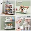 Space-Saving Double-Layer Shoe Rack for Dorms - Slipper and Shoe Holder Cabinet, ¥5 Newcomer Discount