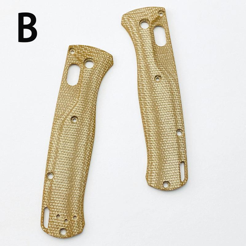 1Pair Micarta Material Folding Knife Handle Patches Scales Grips for Bugout 535 Knives DIY Making Accessory Shank Part
