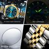 Brand Luxury Men's Watch New Business Quartz Watch Man Diamond Calendar Clock