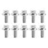 10pcs M8 Stainless Steel SS304 Hex Drive Flange Screws Cap Head Washer Bolts