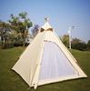 2 м семейная уличная хлопковая парусиновая кемпинговая трехсезонная водонепроницаемая палатка-пирамида с двойной дверью для 2-3 человек
