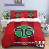 Hannover 96 Custom Name Pattern Bedding,Quilt Set Quilt Cover Pillowcase Home Birthday Gift(1 * duvet cover + 2 * pillowcase, without core)