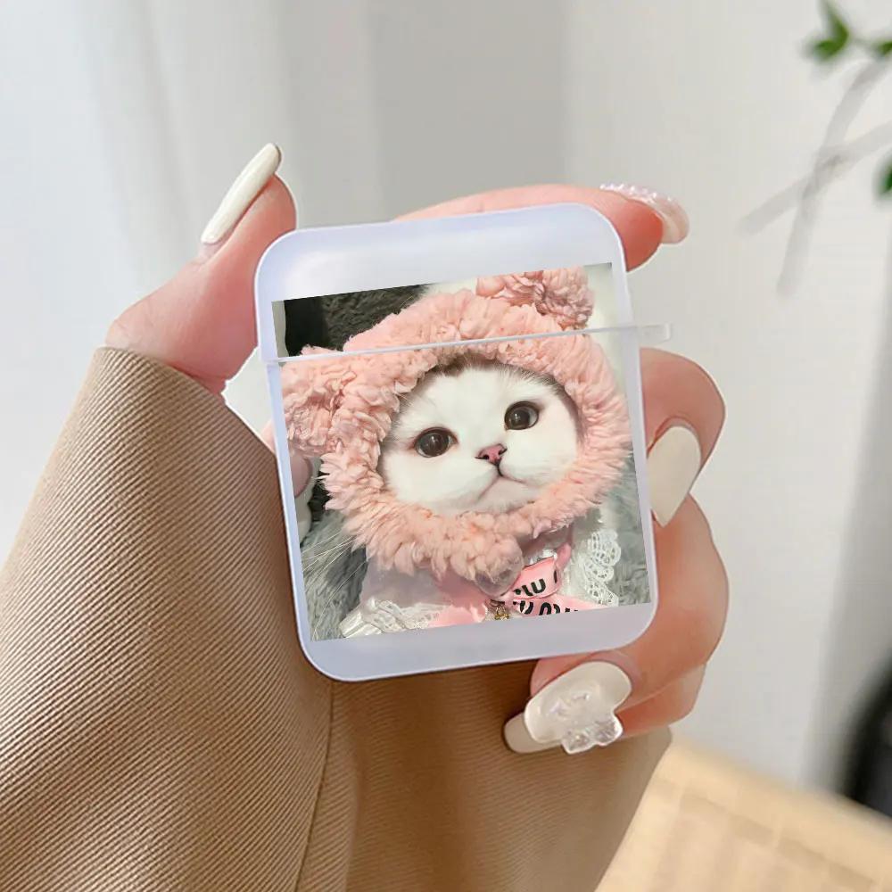 Чехол для наушников Airpods Pro 2 1 с забавными кошками и собачьими парами, прозрачный, мягкий, матовый, для Airpods 3, животное, индивидуальный чехол