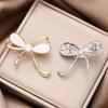Korean-style Pearl Butterfly Bow Brooch Suit Jacket Pin Anti-Exposure Decoration