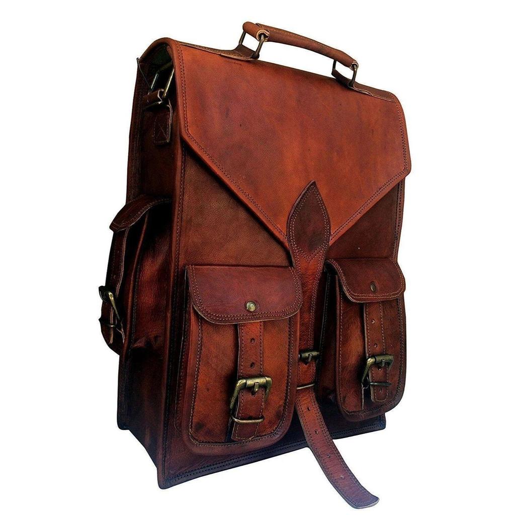 Кожаная сумка Рюкзак Винтажный Мужской для ноутбука Мессенджер Ручной работы Натуральная Новый