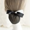 Korean Style Bowknot Spring Clip Ribbon Hair Net Cover Elegant Nurse Hair Clip  Bank