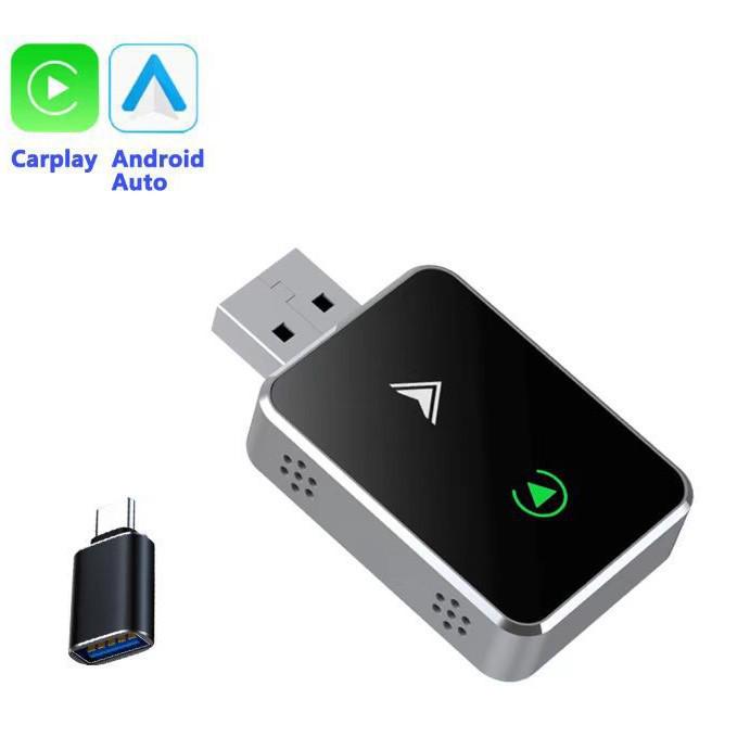 Беспроводная умная навигационная коробка 2-в-1 CarPlay и Android Auto
