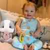 60cm Cloth Body Reborn Doll Yannik Cute Smiling Simulation Rebirth Doll Exquisite Handmade 3D Painted Skin Newborn Baby Doll Kid Holiday Surprise Gift