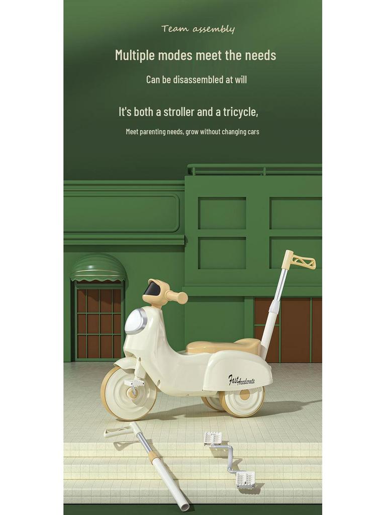 Foot-Powered Kids' Ride-On Tricycle Scooter