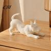 Kawaii Puppy Figurine Pen Rack Cute Dog Holder, 3D Printed Pencil Stand, Small Practical Aesthetic Desktop Decorations Stretching Desk Organizer