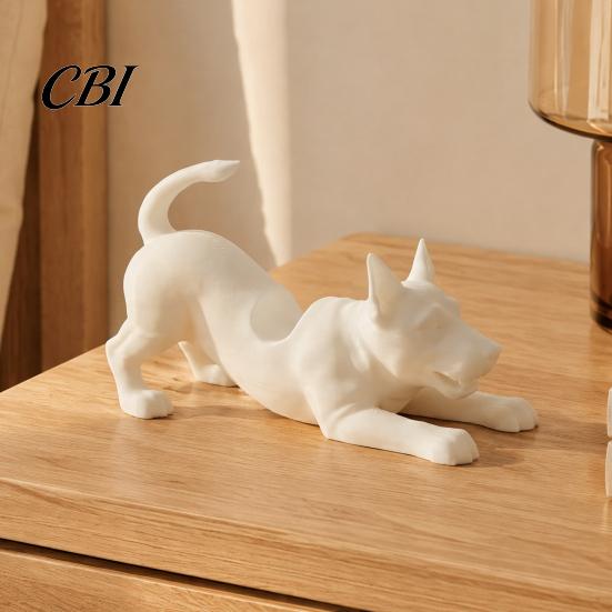 Kawaii Puppy Figurine Pen Rack Cute Dog Holder, 3D Printed Pencil Stand, Small Practical Aesthetic Desktop Decorations Stretching Desk Organizer