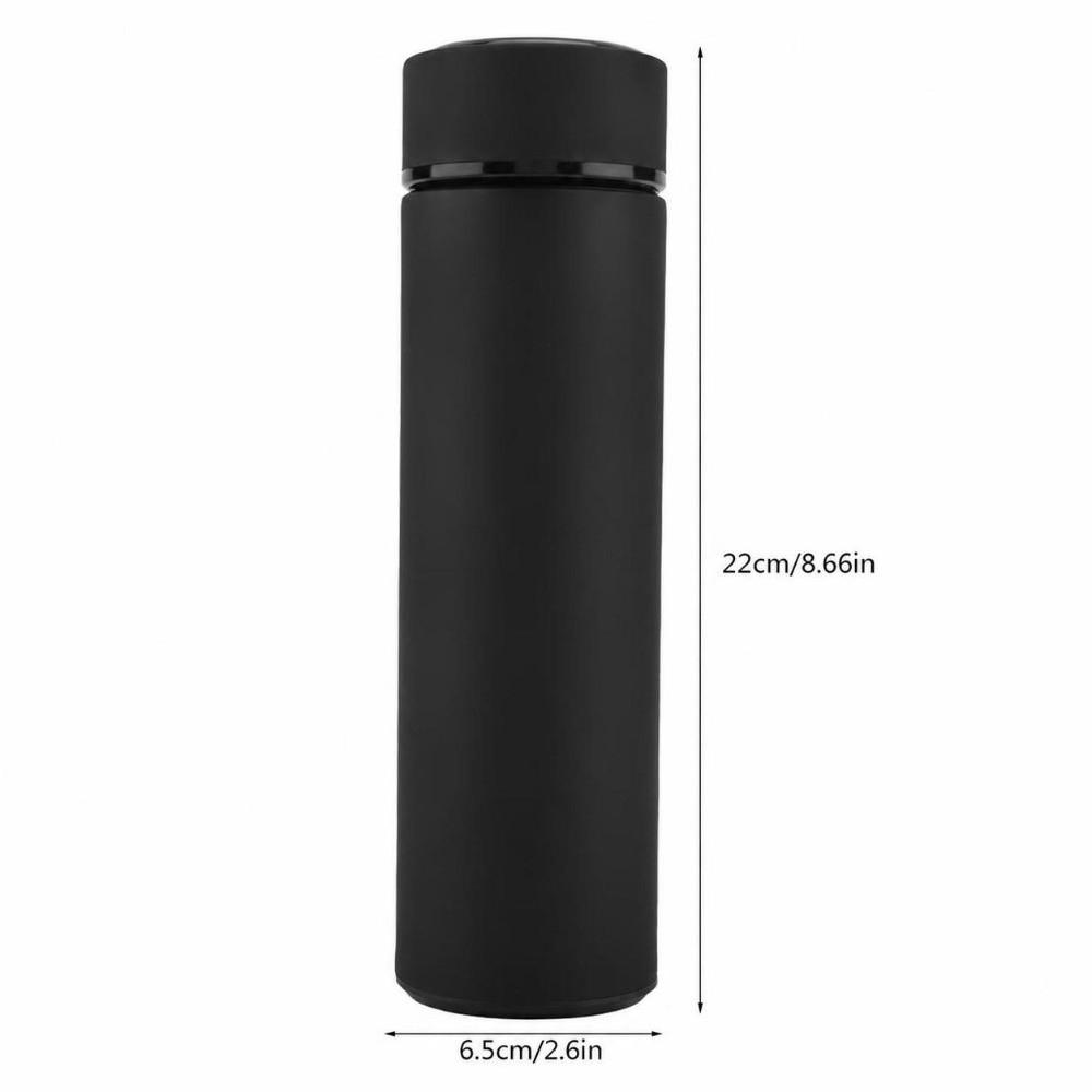 Rustless Steel Vacuum Bottle Matte Surface Thermal Insulated Cup Portable Travel Mug Office Use