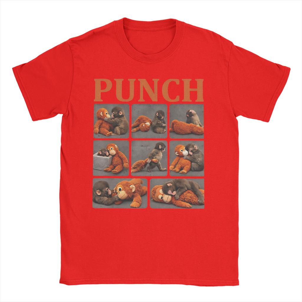 Baby Monkey Punch Cute Monkey Punch T Shirt Summer Hippie T Shirts Unisex Cotton O Neck Plus Size Clothes ShortSleeved