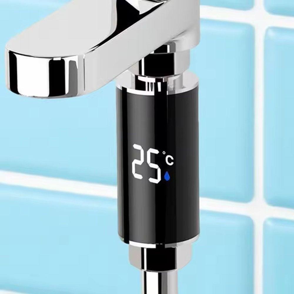 Accurate Faucet Water Temperature Gauge Waterproof Color Coded Temperature Measurement Meter Led Display 0~99 Black Smart Meter
