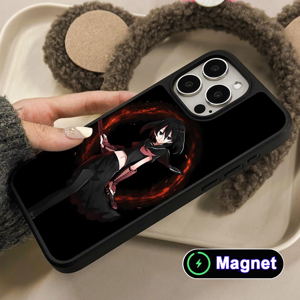 Матовая поверхность Akame Kurome Чехол для мобильного телефона Magsafe для iPhone 17 16 15 14 13 12 11 Air Pro Max Plus Цветной чехол