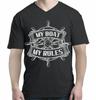 My Boat My RulesV Neck Funny Captain Sailing Boating Pirate Unisex T-shirt