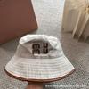 Spring and summer new three-dimensional letter denim basin hat travel simple and versatile men's and women's hemming casual fisherman's hat tide