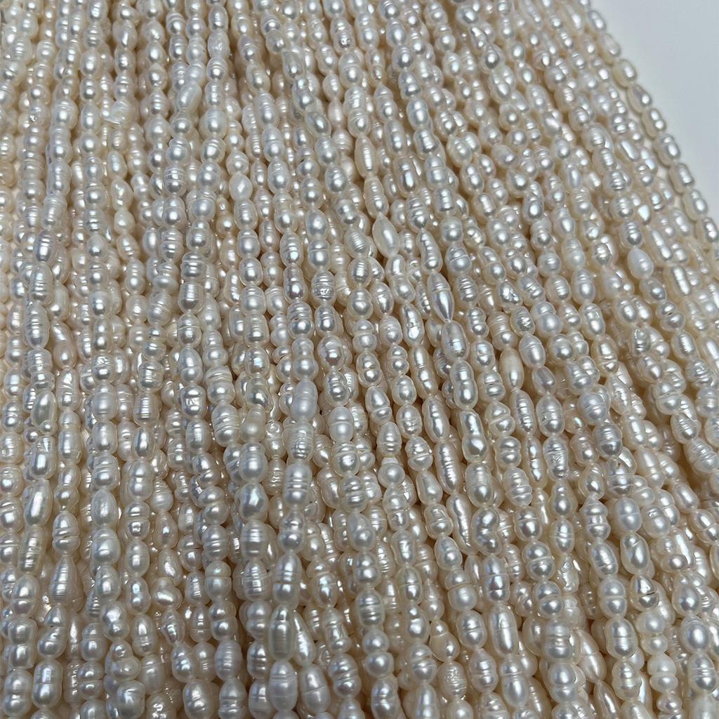 1 нить мини белых бусин из натуральной ракушки перламутра, бохо ручной работы, рисовые бусины, 2,8-3,2 мм, для изготовления украшений своими руками, 36 см, низкое качество, но недорогие