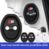 4pcs LOGO Car Door Lock Cover Silicone Protector Auto Accessory For Audi Q1 Q4 Q5 Q6 Q7 Q8 RS4 S6 B8 Quattro TT Decorate A1 A2 A3 A4 A5 A6 A7 A8