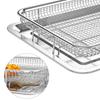 Baking Tray Oil Frying Baking Pan Stainless Steel Non-Stick Chips Basket Baking Dish Grill Mesh Square Frying Colander
