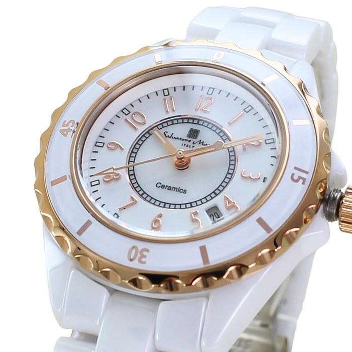 Salvatore Japan Genuine Marra Watch Gift Set (No.2 White x Rose Gold)