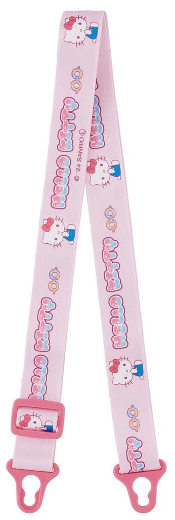 Skater Straw Water Bottle with Shoulder Sanrio Hello Kitty and Mashu Gummy PDSH8DX One-Push Strap, 780ml, Design,