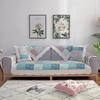 Flowers Four Seasons Cotton Sofa Cushion Little Fresh Pastoral Printed Sofa Blanket Simple Small Floral Sofa Cushion and Towel