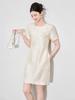High-End Elegant Embossed Jacquard Gilded Short-Sleeve Women's Summer Dress