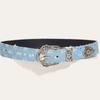Korean Style Metal Buckle Belts Y2k Vintage Wide Belt Personality Retro Jeans Belt  Women