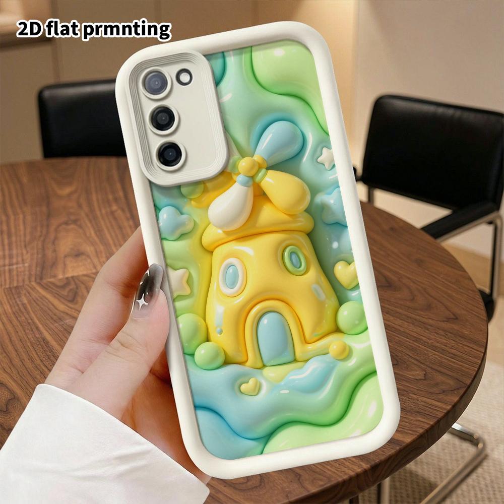 Phone Case: 2D flat design suitable for Samsung Galaxy A34 A35 M05 M06 S20 S22 S21 FE Plus 5G protective case, windmill cottage, perfect Christmas and