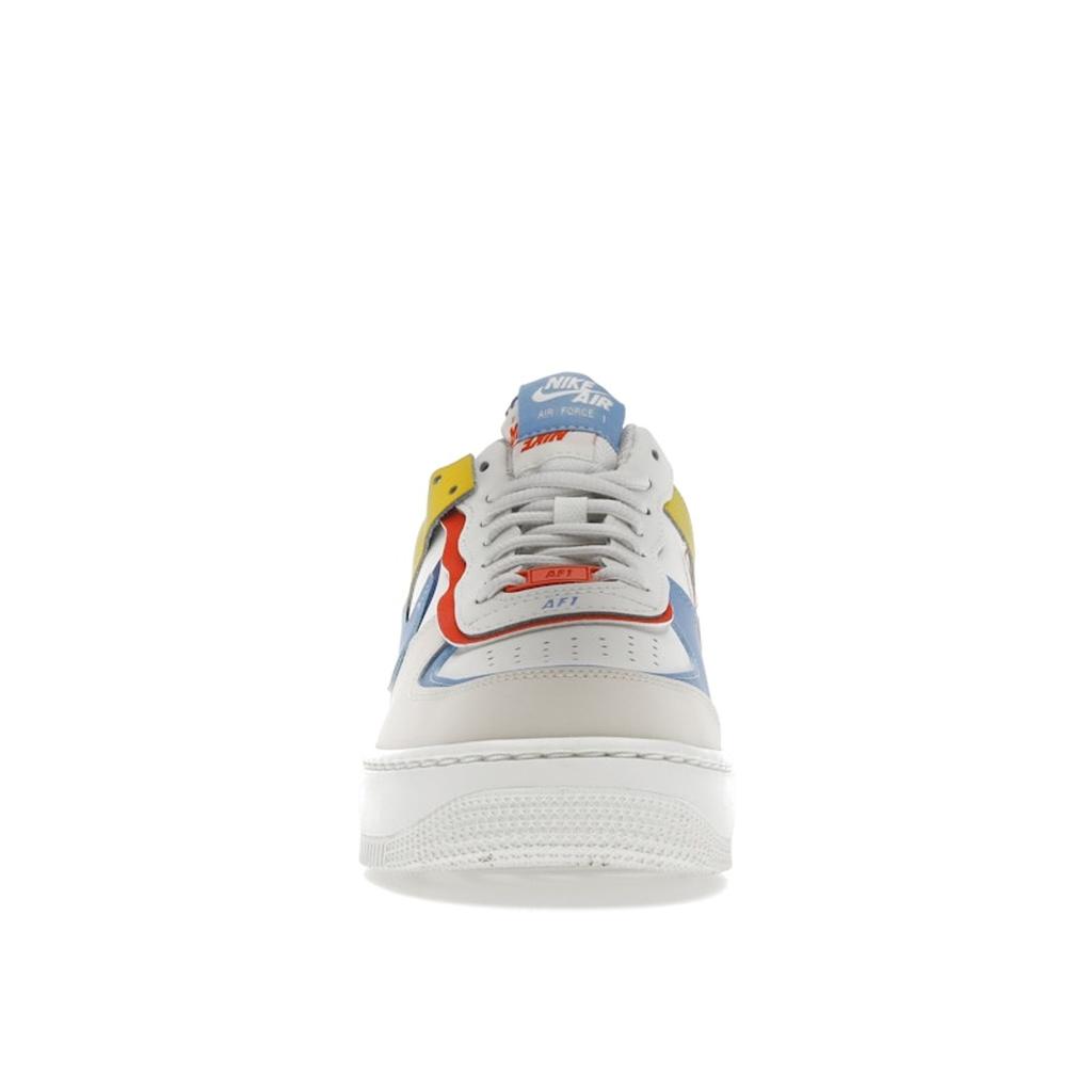 Nike Женские кроссовки Air Force 1 Shadow Sail Multi белые Game-Royal Rush-Orange CI0919-115