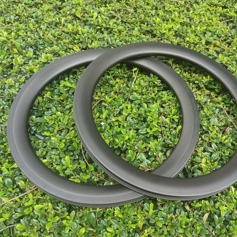 20 Inch Folding Bicycle Carbon Rims 406 451 Bike Rims Disc Brake 26mm Width 38mm 45mm Depth Tubeless Compatible with Clincher