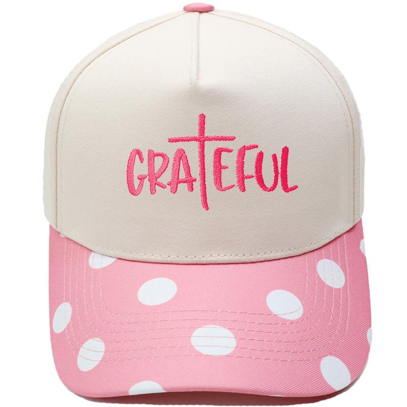 GRATEFUL truck driver hat cross embroidery retro color matching baseball cap European and American men's and women's casual hat