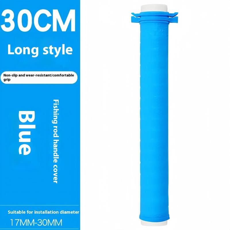 .Fishing Rod Cover Anti-Slip Soft Grip Universal Fishing Rod Sleeve Shock Absorption Elastic Rod Handle Protector Fishing Gear