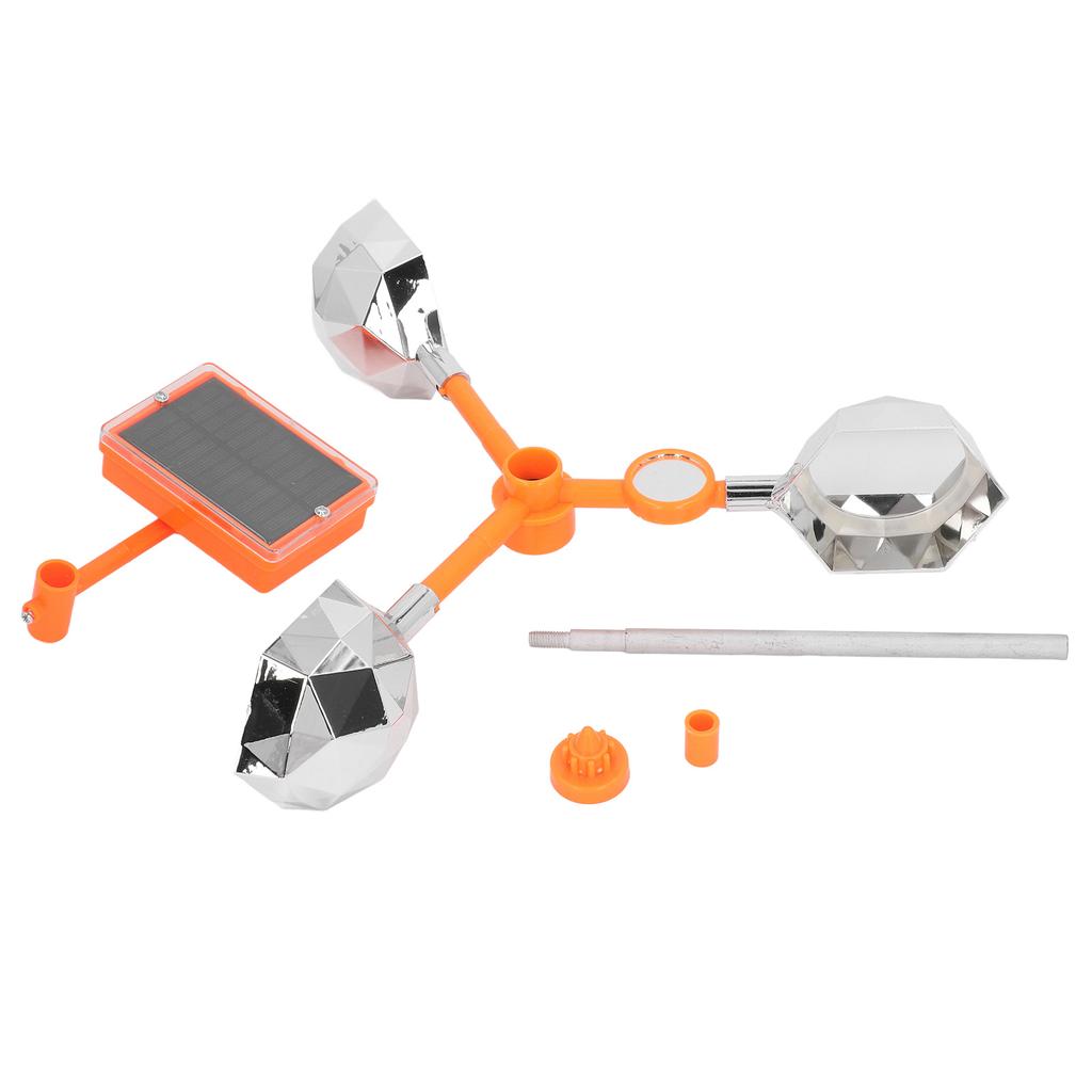 White Solar Sound Light Bird Repeller 360° Rotating Solar Bird Flashing Deterrent for Farm