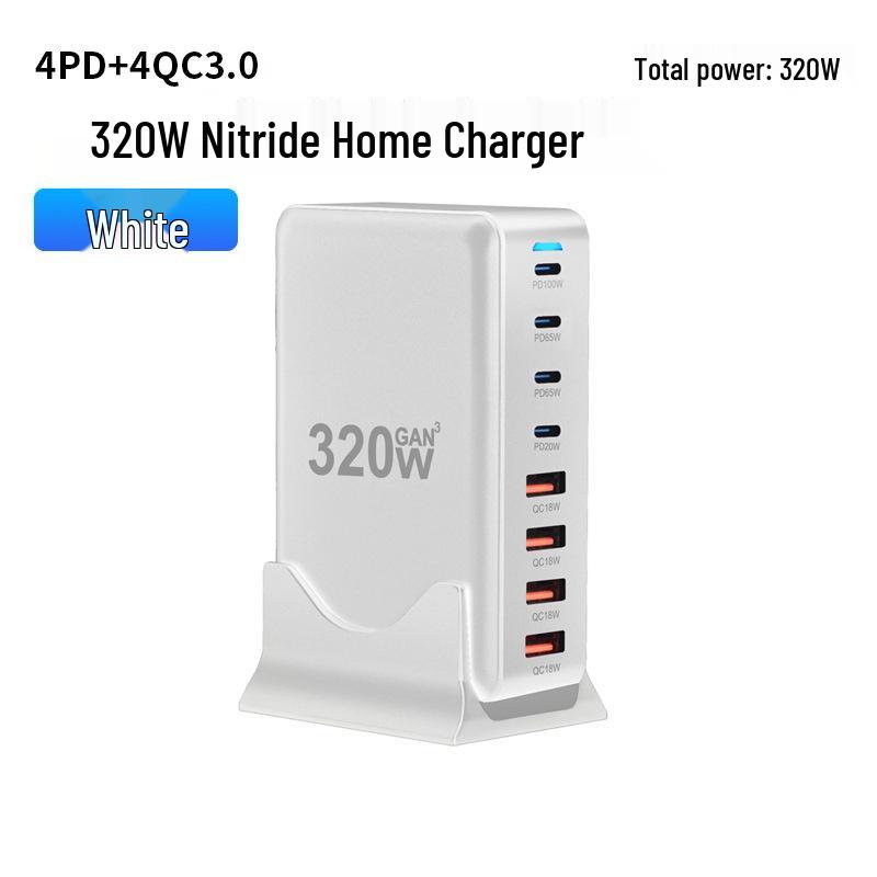 Многопортовое GaN USB-зарядное устройство 200 Вт: Быстрая зарядка PD100 Вт для мобильных устройств