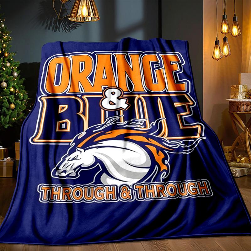 Плед Denver Broncos, наружный фланелевый плед для кемпинга, походов, садовых вечеринок, незаменимый для пикника, подарок для семьи и друзей